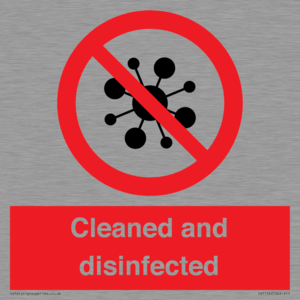 Cleaned and disinfected